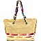 JU0116-LP Vintage Patchwork Quilted Canvas Chain Tote