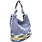 JU0117-LP Vintage Patchwork Quilted Canvas Hobo