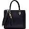 JW105-LP Tassel Accent Structured 2 Way Tote