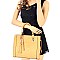 JW105-LP Tassel Accent Structured 2 Way Tote