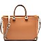 JX0022-LP Stud Accent Two-Tone Structured Satchel