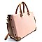 JX0022-LP Stud Accent Two-Tone Structured Satchel