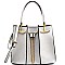 JX0023-LP Chain Drawstring Folded Detail Bucket Tote