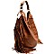 JY00371-LP Quality Fringed Side Zipper Hobo