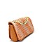 JY0103-LP Two-Tone Asymmetrical Striped Chain Shoulder Bag