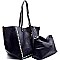 JY0114-LP Stud Accent 2 in 1 Convertible Tote
