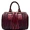 JY0123-LP Ostrich Embossed Tassel Accent Quilted Boston