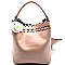 JY0139-LP Studded Flower Accent Laser-Cut 2 in 1 Hobo