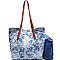 Paisley Print Reversible 2 in 1 Shopper Tote