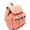 JY0159-LP Quilted Drawstring Flap Backpack