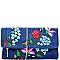 JY0168-LP Flower Embroidery Fold-Over Clutch