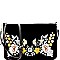 JY0174-LP Flower Embroidered Velvet Clutch Cross Body