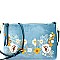 JY0174-LP Flower Embroidered Velvet Clutch Cross Body