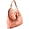 JY0190-LP Faux-fur 2 Way Hobo