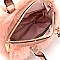 JY0191-LP Faux-fur 2 Way Boston Satchel