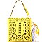 JY0214-LP Laser-Cut 2 in 1 Tote Hologram Crossbody Value SET