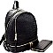 Ostrich Embossed Fashion Backpack Wallet SET MH-JY0236W
