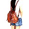 Ostrich Embossed Fashion Backpack Wallet SET MH-JY0236W