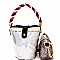 Rope Handle Metallic 2 in 1 Shoulder Bag MH-JY0241