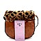 Animal Print Faux Fur Crossbody Bag