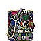 Snake Print Multi-Colored Turn-Lock Shoulder Bag