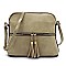 Fashion Tassel Zip Dome Crossbody Bag Satchel