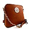 Emblem Cross-body Chained Strap Messenger