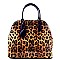 Leopard Print Patent Dome Boutique Satchel