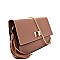 K28-6563-LP Tassel Accent Turn-Lock Flap Shoulder Bag