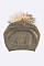 Stylish Raccoon Fur Pom Pom Slouchy Beanie LA-EMH8576