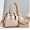 2 in 1 Crocodile & Patent Satchel Pouch Set
