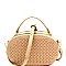 Woven Accent Round Boxy Cross Body MH-KLW2330