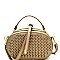 Woven Accent Round Boxy Cross Body MH-KLW2330