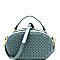 Woven Accent Round Boxy Cross Body MH-KLW2330