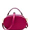 Woven Accent Round Boxy Cross Body MH-KLW2330