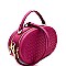 Woven Accent Round Boxy Cross Body MH-KLW2330