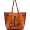 L0095-lp Drawstring Hardware Accent Shopping Tote