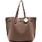 L0095-lp Drawstring Hardware Accent Shopping Tote