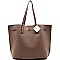 L0095-lp Drawstring Hardware Accent Shopping Tote