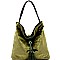 L0111-LP Tassel Accent Velvet Hobo
