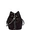 L0134-LP Faux Calf Hair Drawstring Shoulder Bag