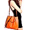 L0159-LP Handle Accent 2 in 1 Bucket Satchel Crossbody Value