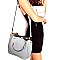 Metal Handle Accent 3 in 1 Satchel Value SET L0166-LP