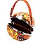 Ethnic Print Patchwork Ball-Shaped 2-Way Satchel MH-L0181