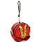 Wrist Handle Accent Ethnic Print Round Shoulder Bag MH-L0183