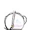 Glitzy Medium Round Metallic Shoulder Bag