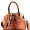 Crocodile Embossed 2-Way Satchel Wallet SET MH-L0197W