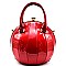 L6308-LP Jewel-top Frame Patent Ball Figure Satchel