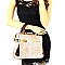 L63121-LP Snake Print Patent Frame Boutique Satchel