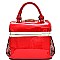 L6312-LP Snake Trim Patent Frame Boutique Satchel